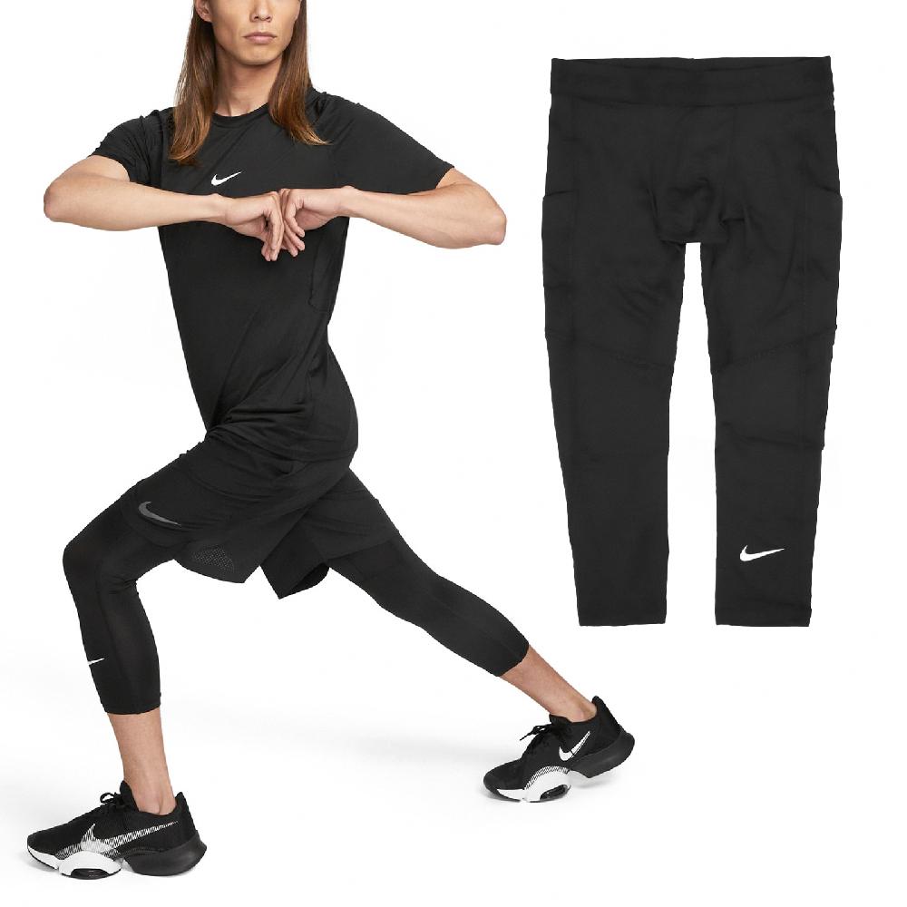 Nike 耐吉 緊身褲 Pro Dri-FIT Fitness Leggings 男款 黑白 7分 速乾 運動 訓練 FB7951-010