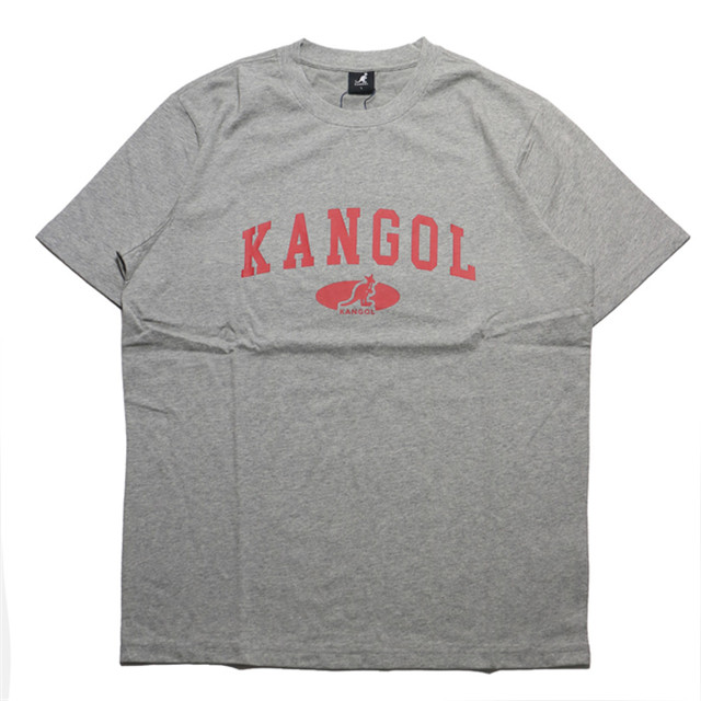 KANGOL 短T 短袖 灰 紅LOGO 寬鬆 休閒 上衣 中性 6325101111