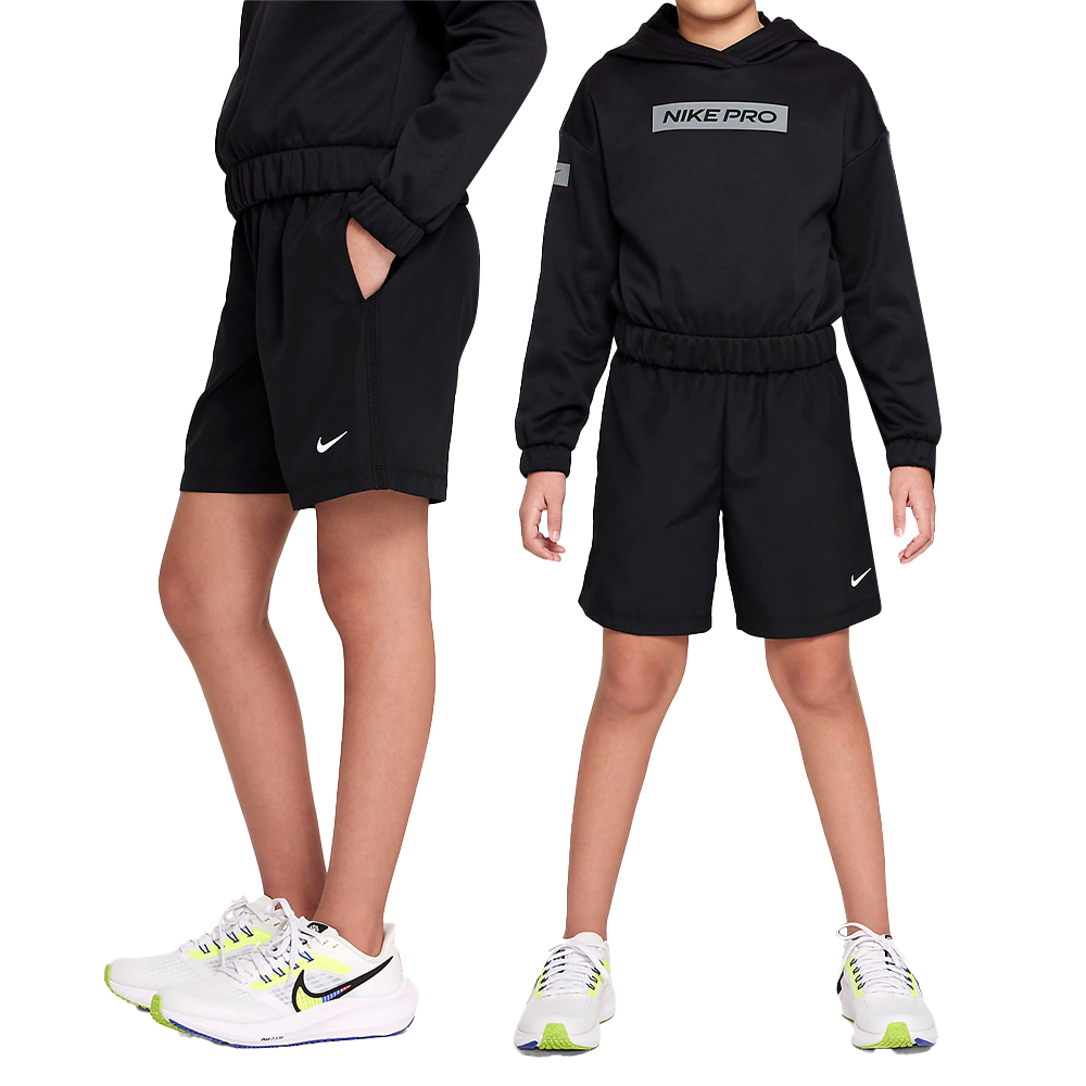 Nike Multi Dri-FIT 大童 黑 滾邊 運動 休閒 舒適 LOGO 短褲 DX5382-010