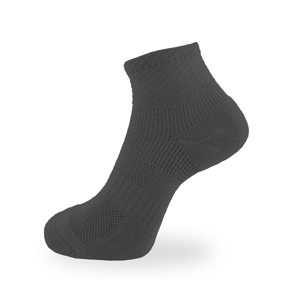 【SocksPill膠囊除臭襪】除臭機能抑菌科技輕壓氣墊休閒襪-石碳黑-XL(28-32cm) 運動襪 機能襪 氣墊襪