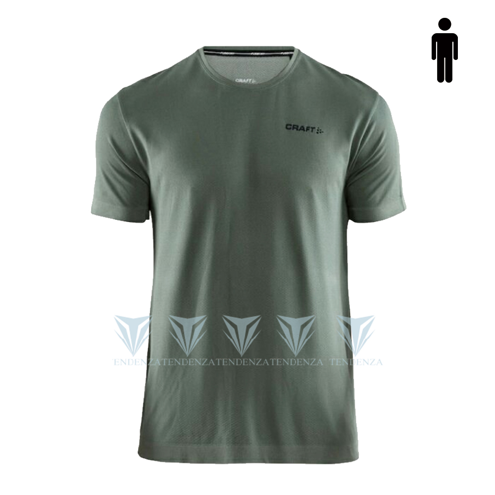 【瑞典CRAFT】圓編短袖T恤(男) - 1907026 棕綠