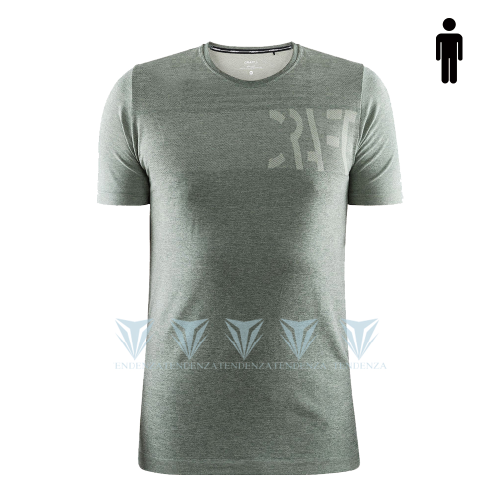 【瑞典CRAFT】圓編LOGO短袖T恤(男) - 1907025 棕綠