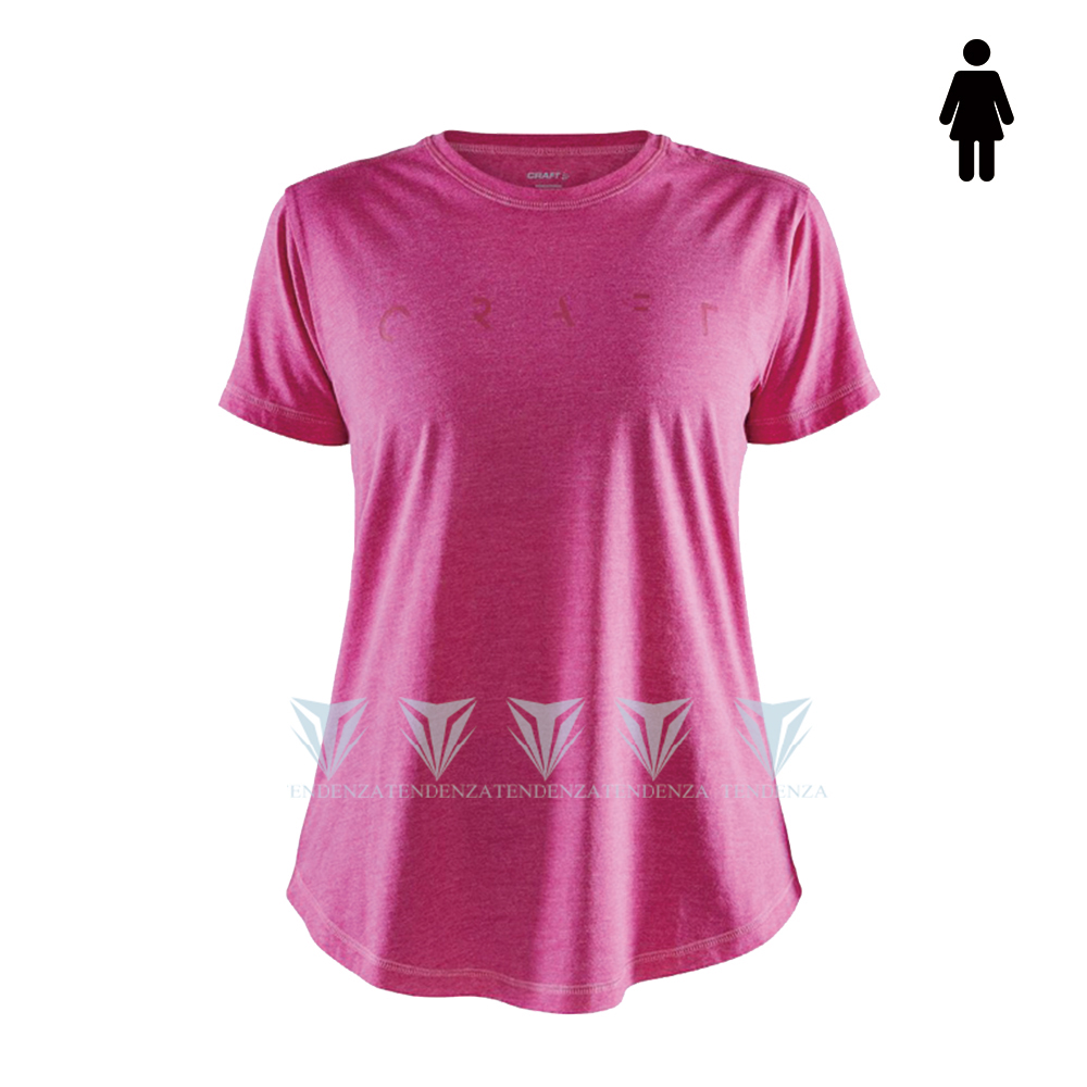 【瑞典CRAFT】簡約LOGO短袖T恤(女) - 19707739 桃紅