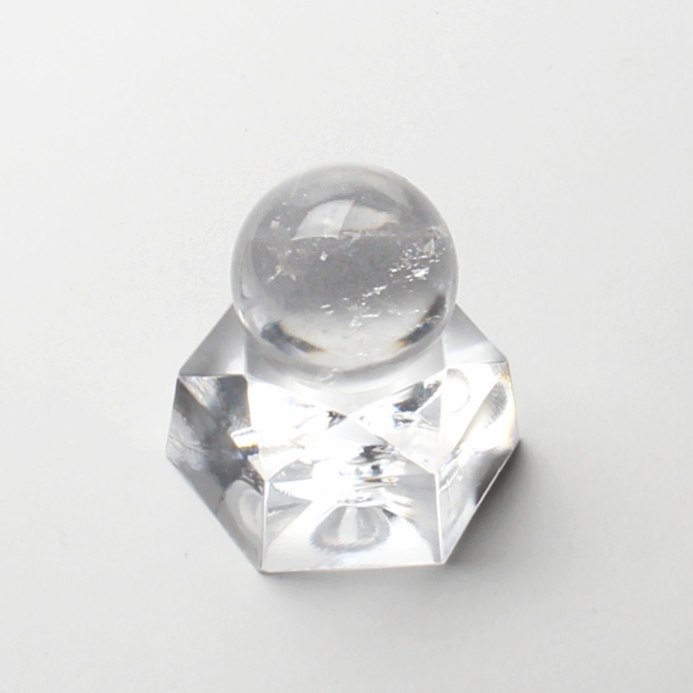 【開運工場】20mm天然白水晶圓滿水晶球(含底座)