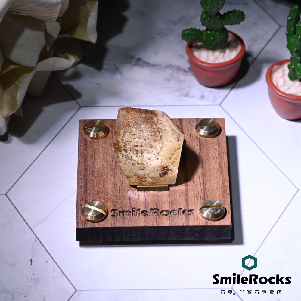 SmileRocks 石麥 黃幽靈隨形冰塊 3.7x2.8x1.6cm No.043290109