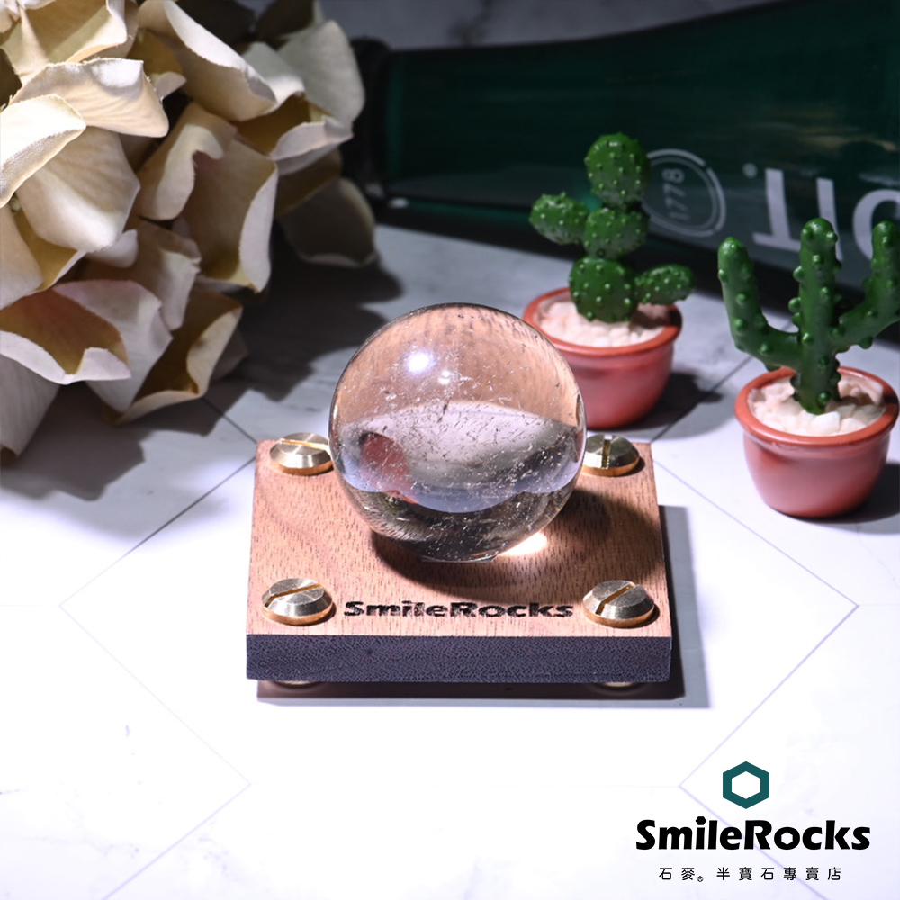 SmileRocks 石麥 茶黃晶球 直徑3.7cm No.050290112