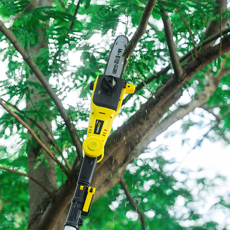 園林電動手持式鋸 2.0AH鋰電高空鏈鋸 2.5米高枝鋸 伸縮長杆/果樹剪修鋸