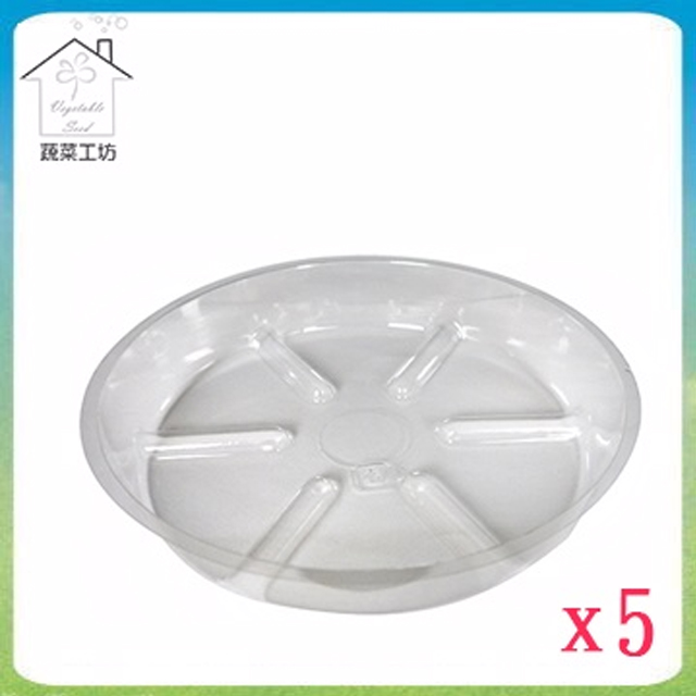 【蔬菜工坊】圓形透明水盤12吋5個/組