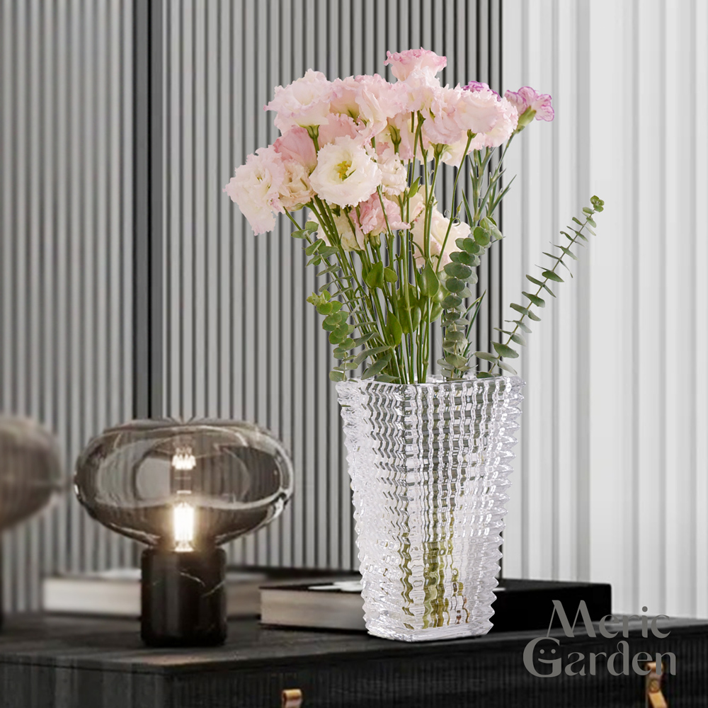 【Meric Garden】歐式輕奢璀璨透明水晶花瓶/裝飾花器/桌面擺飾