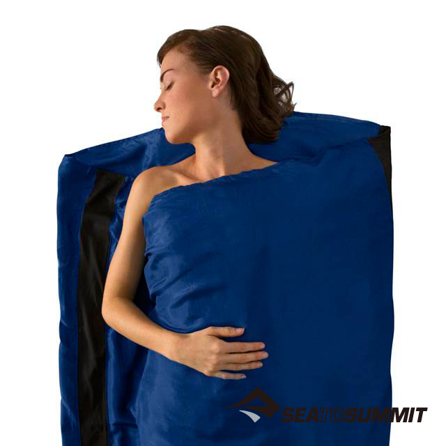 【澳洲SEA TO SUMMIT】彈性絲質睡袋內套 標準型 深藍