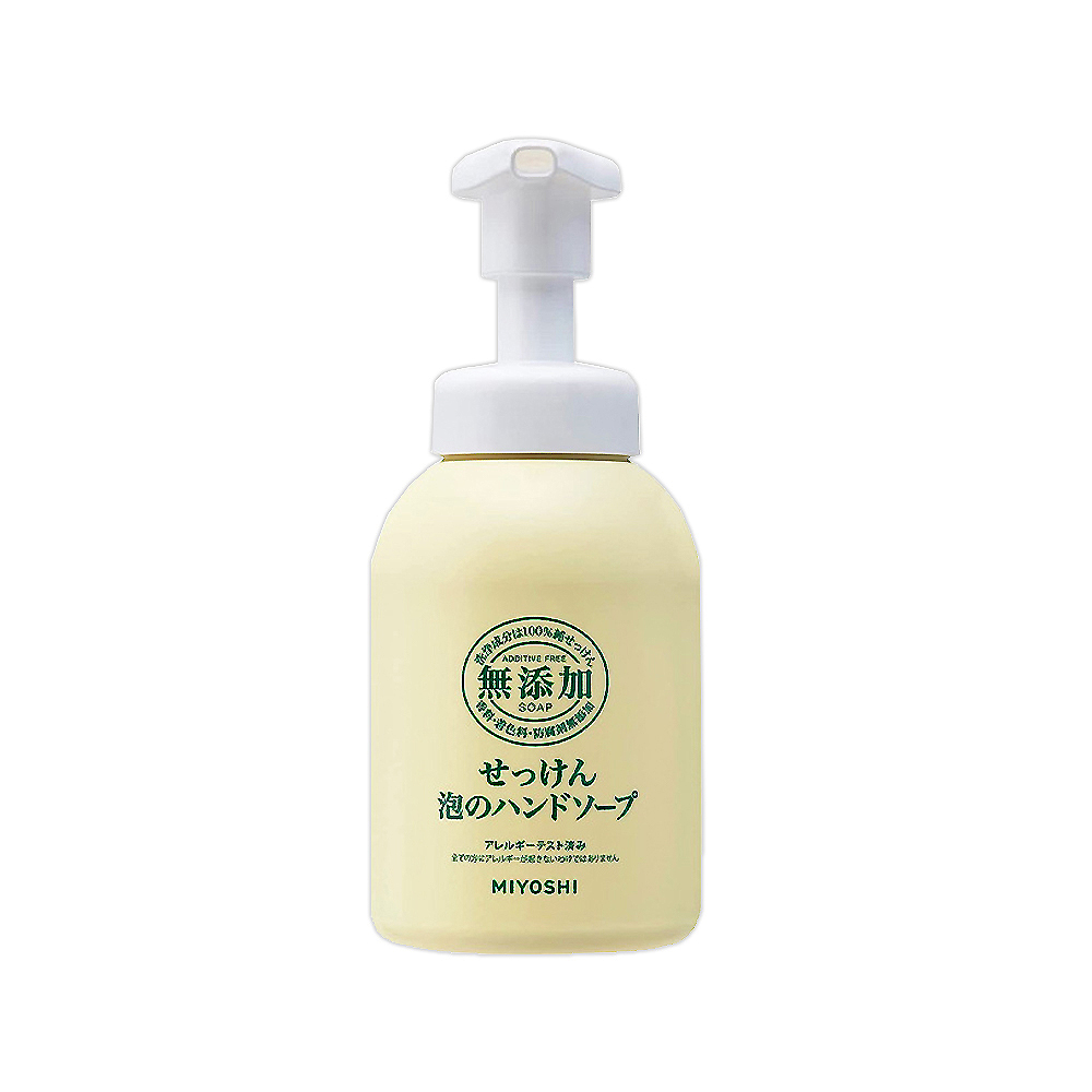 日本MIYOSHI無添加-純皂保濕護膚溫和潔淨泡泡慕斯洗手乳350ml/按壓瓶
