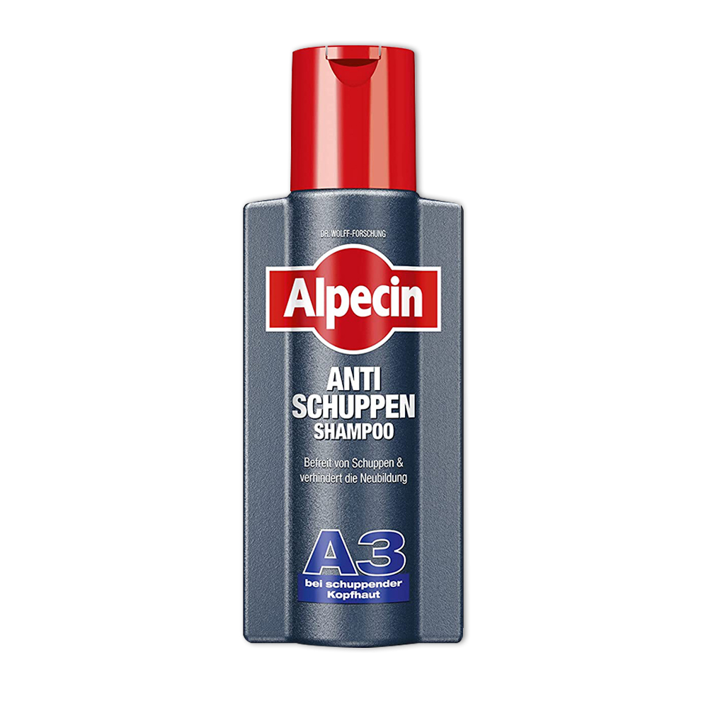 德國Alpecin-咖啡因洗髮凝露-A3抗頭皮屑250ml/黑瓶