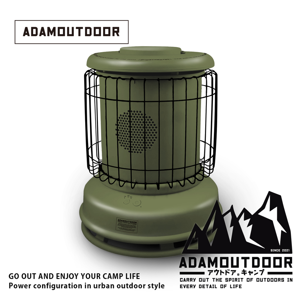 ADAMOUTDOOR經典風格雙功率陶瓷電暖器(ADEH-PTC6012)綠