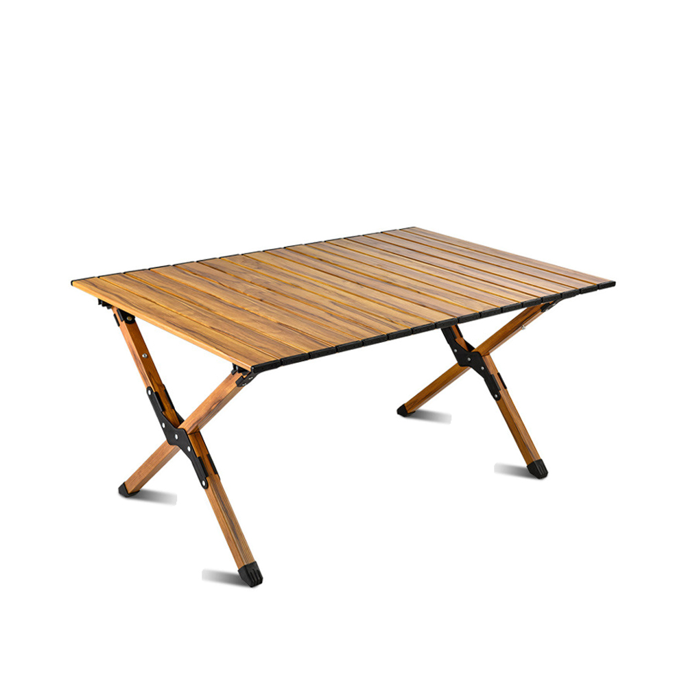 【愛而富L&R】輕量木紋蛋捲桌 折疊桌90cm