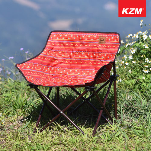 KAZMI 經典民族風休閒折疊椅(紅色)