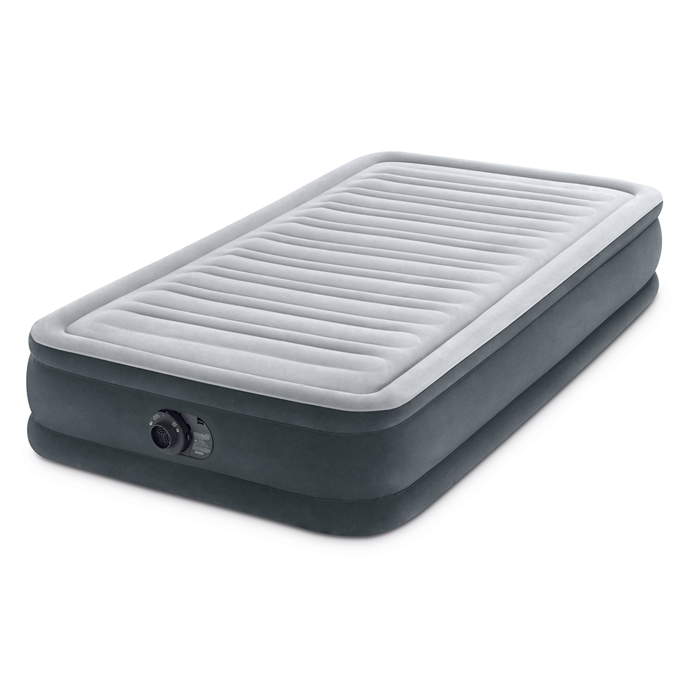 INTEX 豪華型橫條內建電動幫浦充氣床-單人99cm(67765)