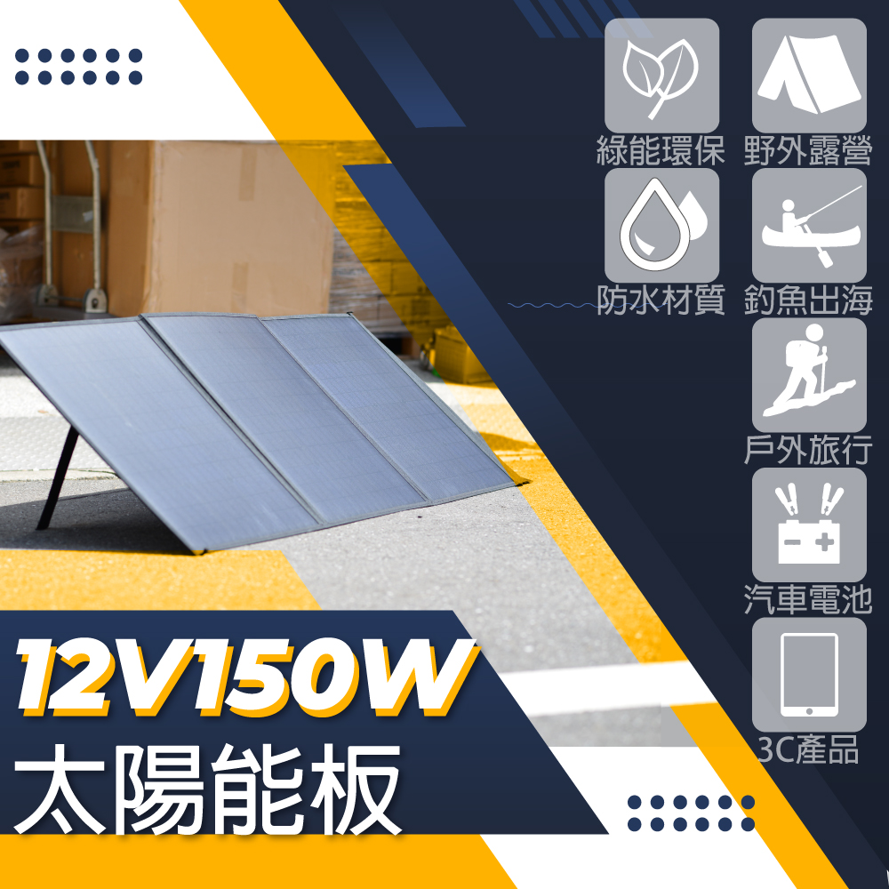 【CSP】折疊式太陽能板 150W 露營 12V 餐車 充電 電瓶 手機 太陽能 環保 發電機 綠能SP-150