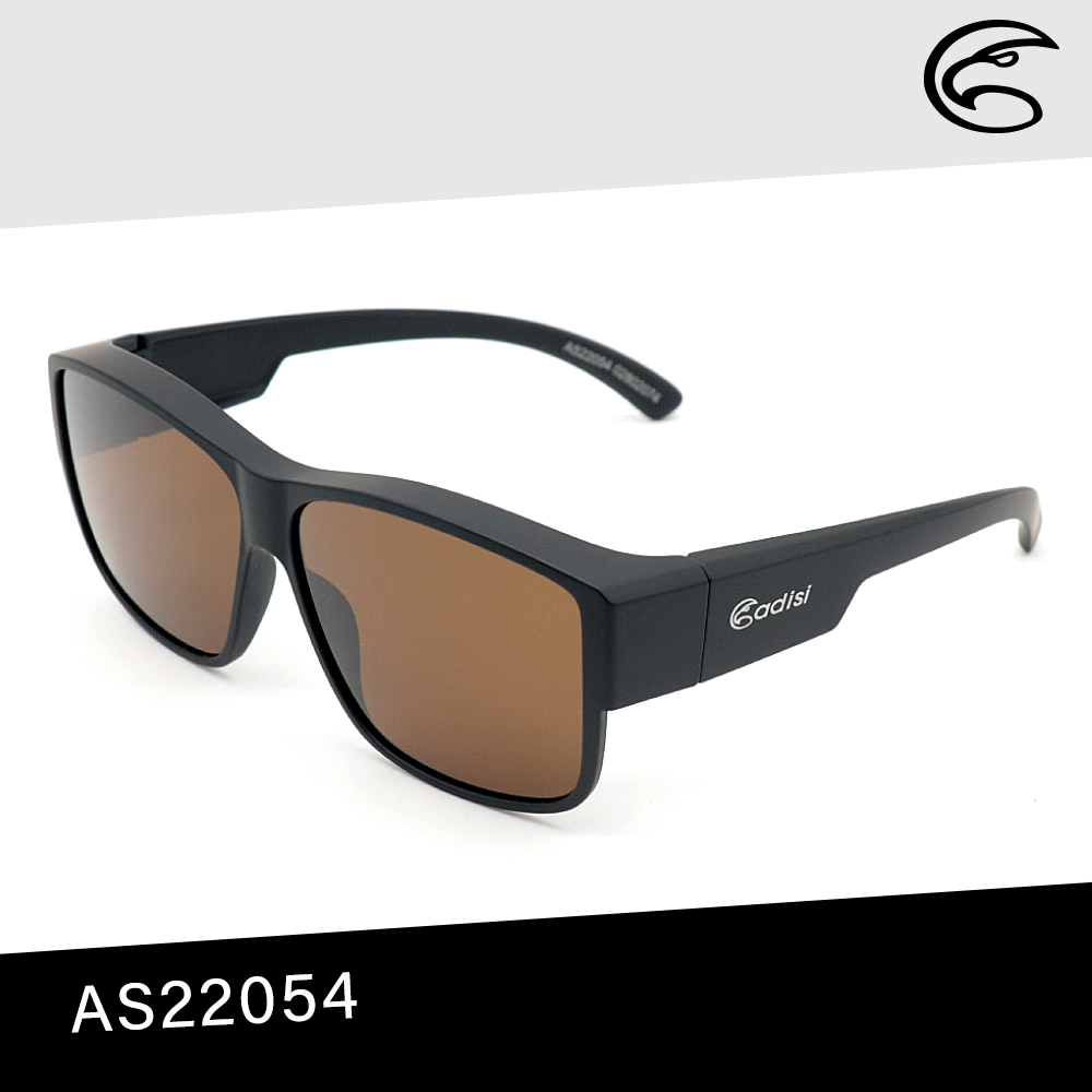 ADISI 偏光太陽眼鏡 AS22054 / 霧黑框 (深茶片)