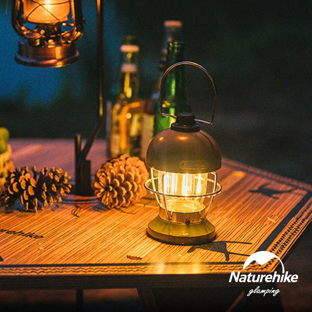 Naturehike 蘑菇充電式手提LED露營燈 黑色 ZM007