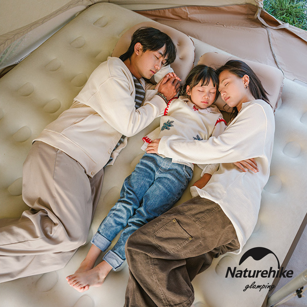Naturehike 辰景單人植絨充氣床墊25cm 內置打氣機 DZ10001