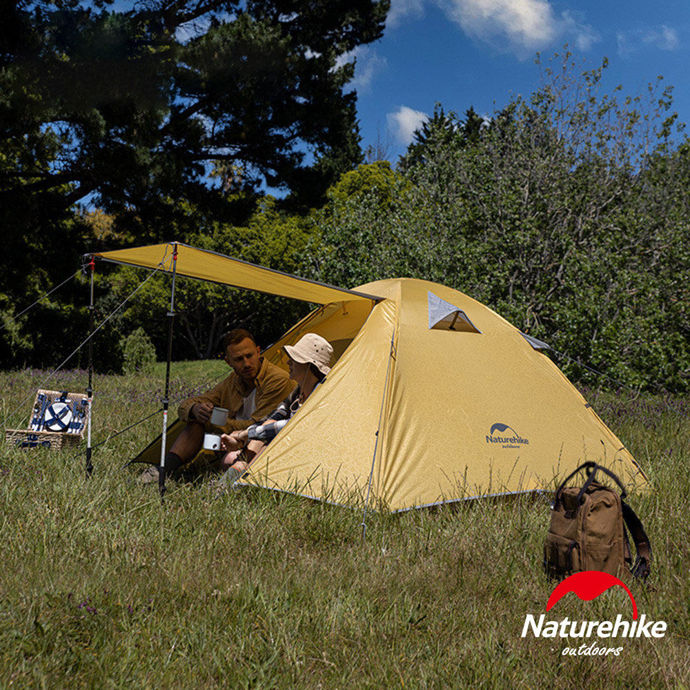 Naturehike P系列雙層防水210T帳篷2-4人 黃色 Z044-P