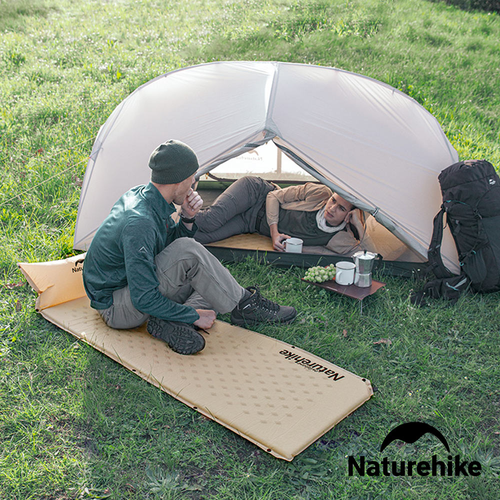 Naturehike 自動充氣 可拼接帶枕式單人睡墊 Q002-D