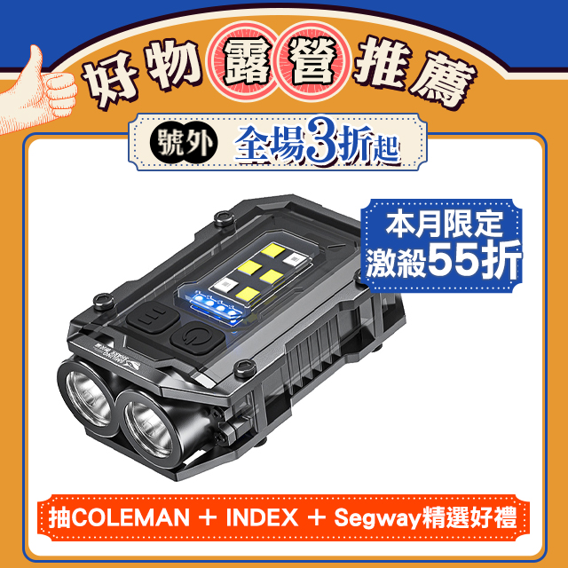 微笑鯊【TIP0019 迷你強光工作燈】防水 COB燈珠 磁吸工作燈 汽修燈 露營登山釣魚 戶外照明