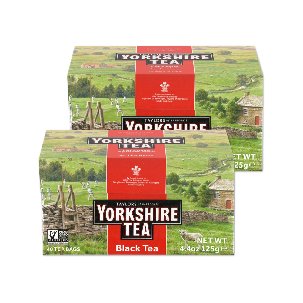 (2盒)英國Taylors泰勒茶-Yorkshire約克夏茶紅牌紅茶包40入/盒
