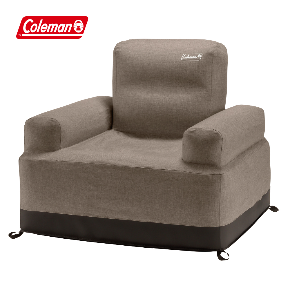 【Coleman】充氣沙發 / 灰咖啡 / CM-85883(空氣沙發 露營沙發 充氣椅)