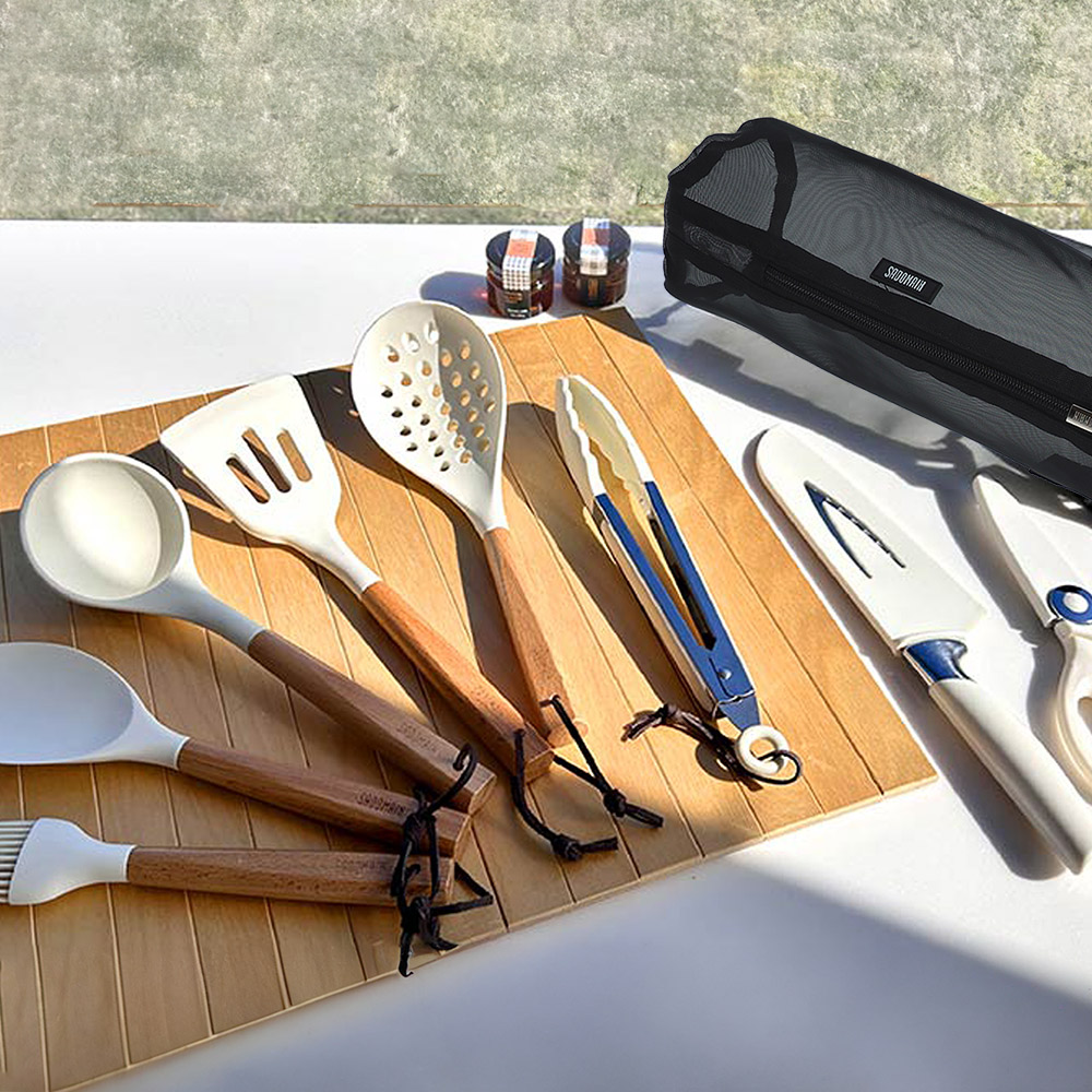 仙德曼露營餐廚料理工具-9件X1組-白色
