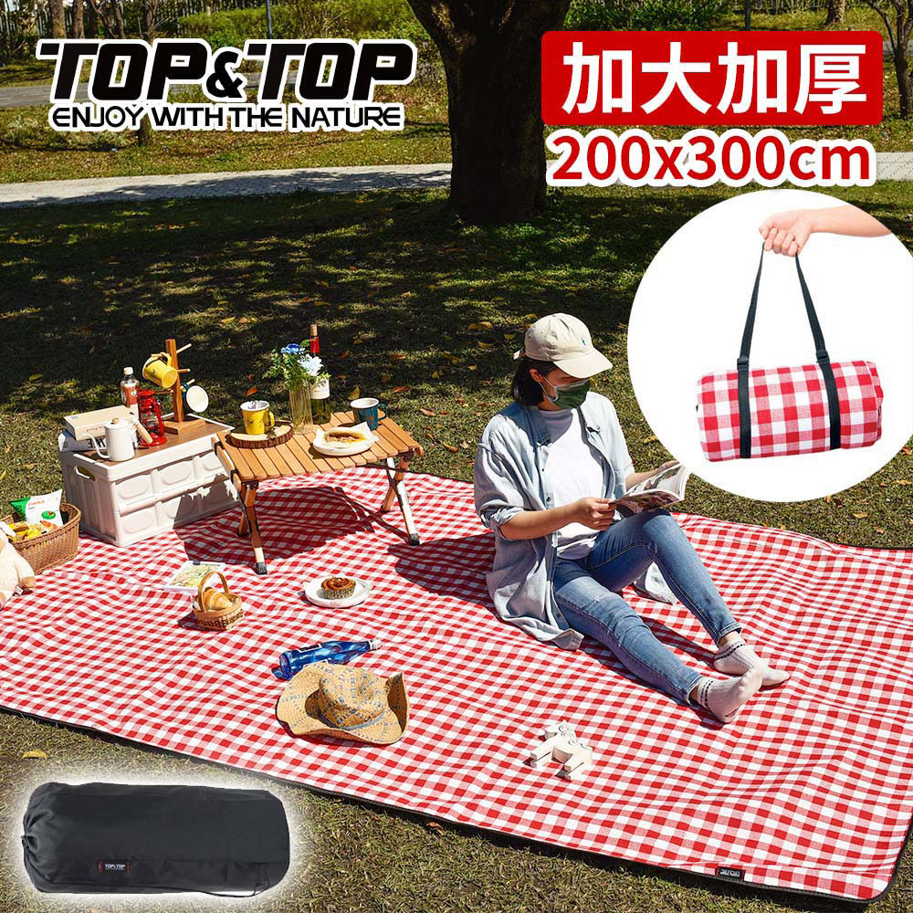 【韓國TOP&TOP】加大繽紛野餐墊(200x300cm)露營/地墊/防潮墊