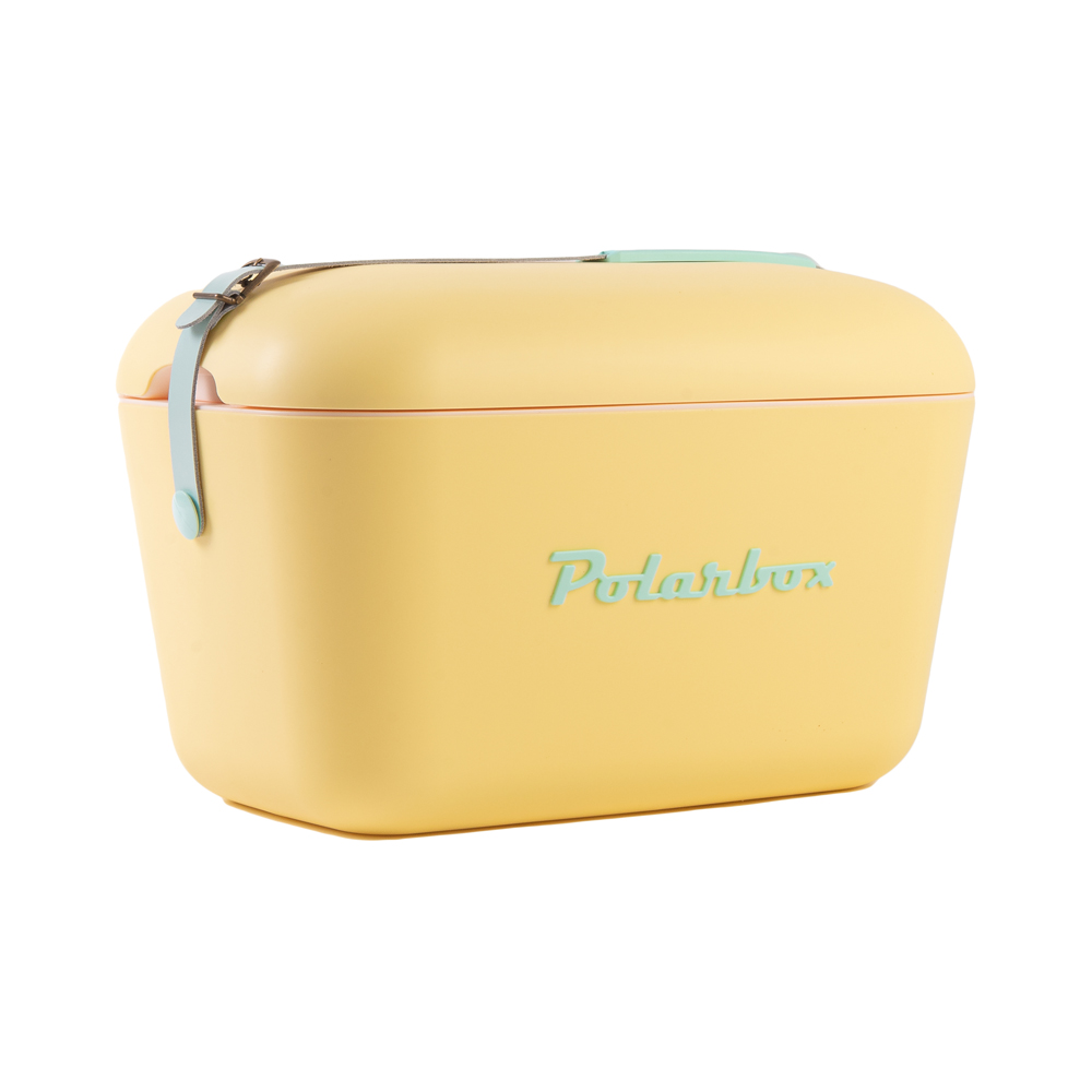 西班牙 Polarbox 20L流行時尚網美愛用多功能攜帶式露營野餐保冰盒-馬德里起司黃