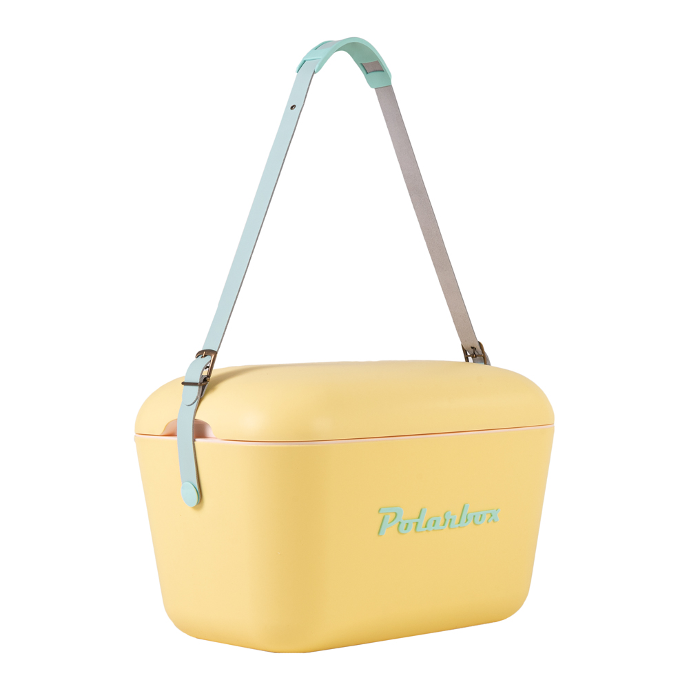 西班牙 Polarbox 12L流行時尚網美愛用多功能攜帶式露營野餐保冰盒-馬德里起司黃