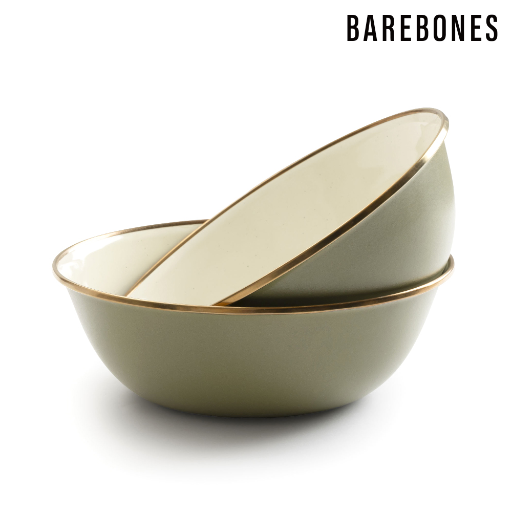 Barebones CKW-1025 雙色琺瑯碗組 Enamel 2-Tone Bowl / 黃褐綠