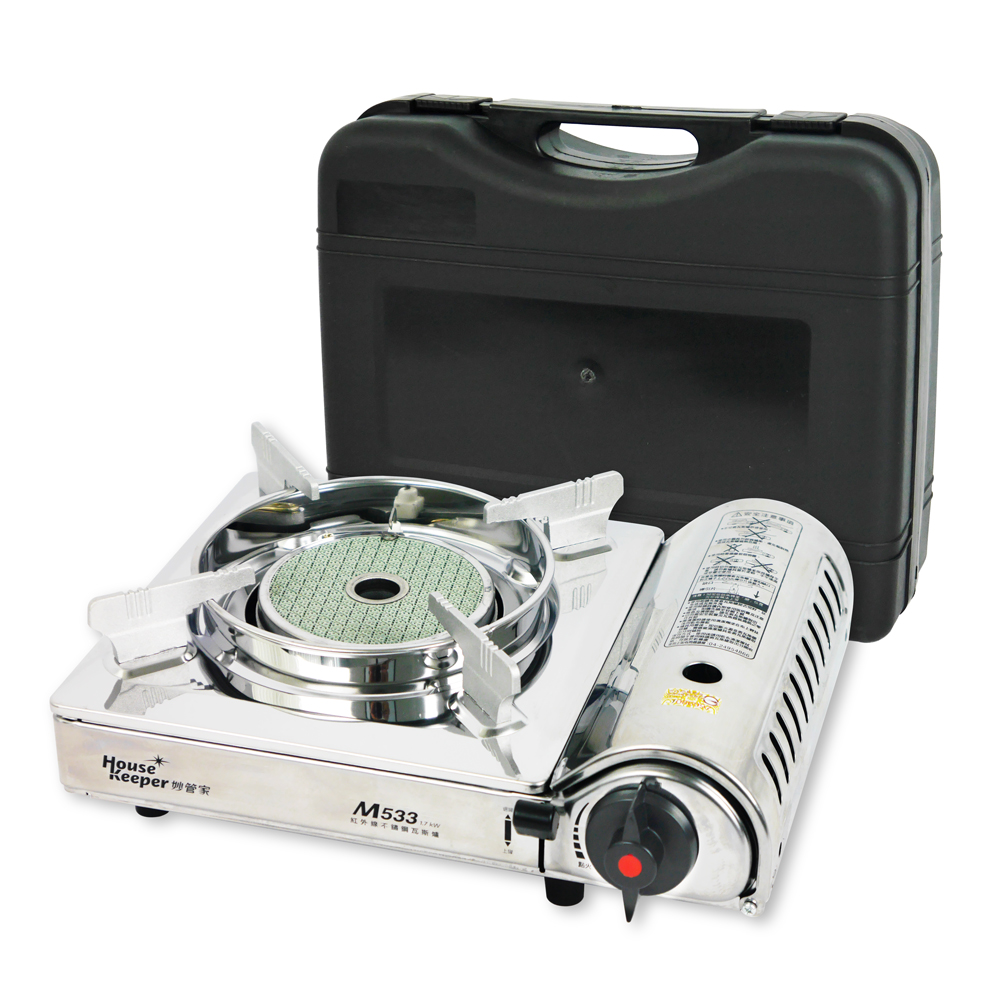 妙管家 紅外線防風不鏽鋼瓦斯爐(附手提箱) M533