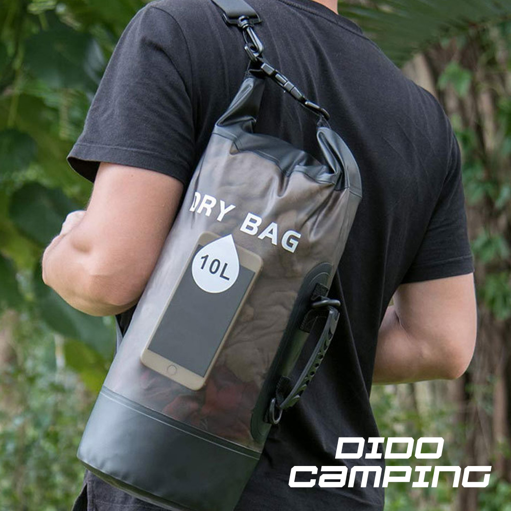 【DIDO Camping】戶外防潑水透明PVC收納包10L(DC048)