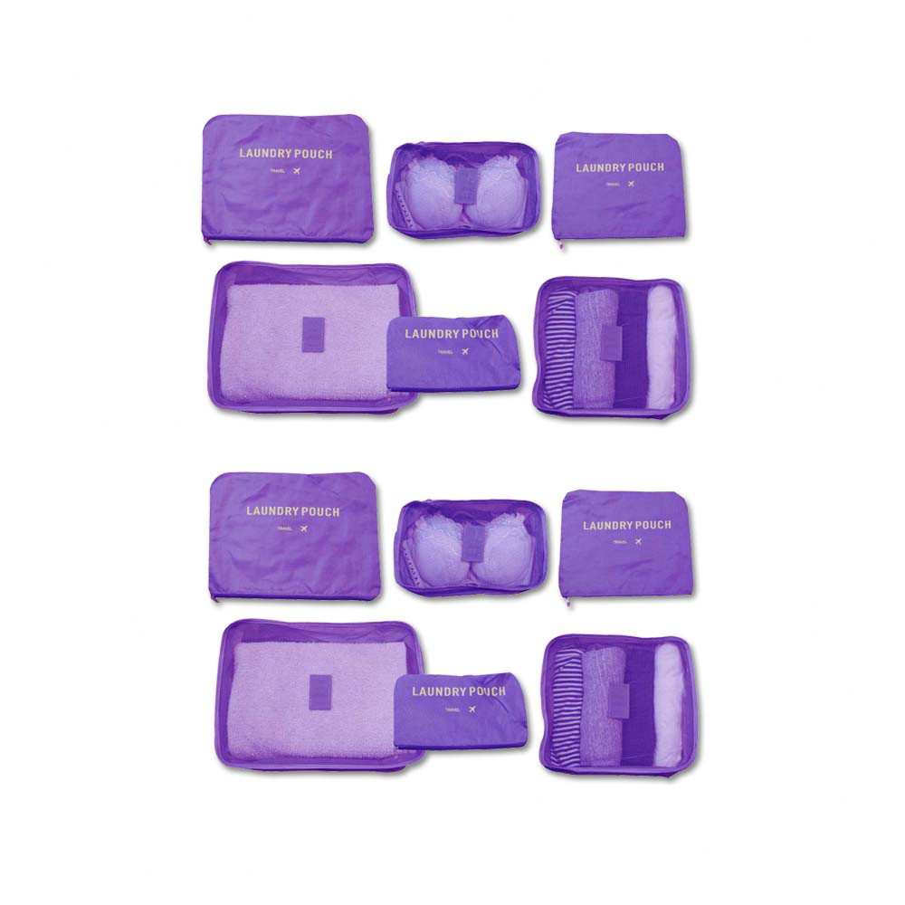 (2袋)生活良品-Travel Season韓版旅行收納袋6件組-紫色