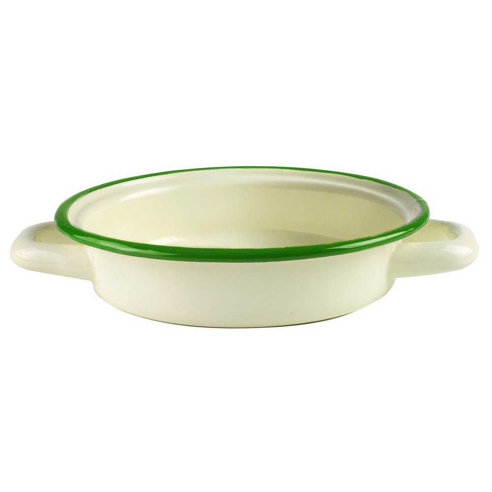 IBILI 琺瑯雙耳深餐盤(米綠14cm)