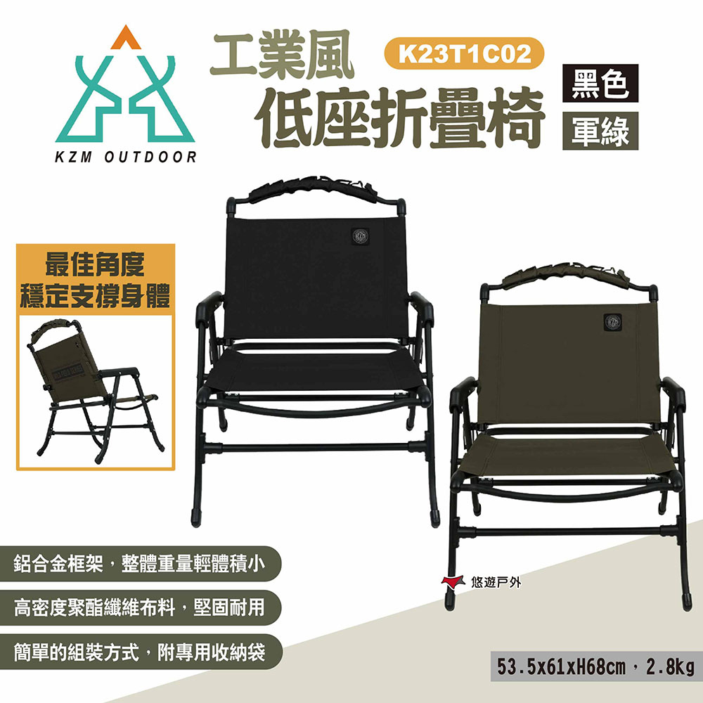 【KZM】工業風低座折疊椅