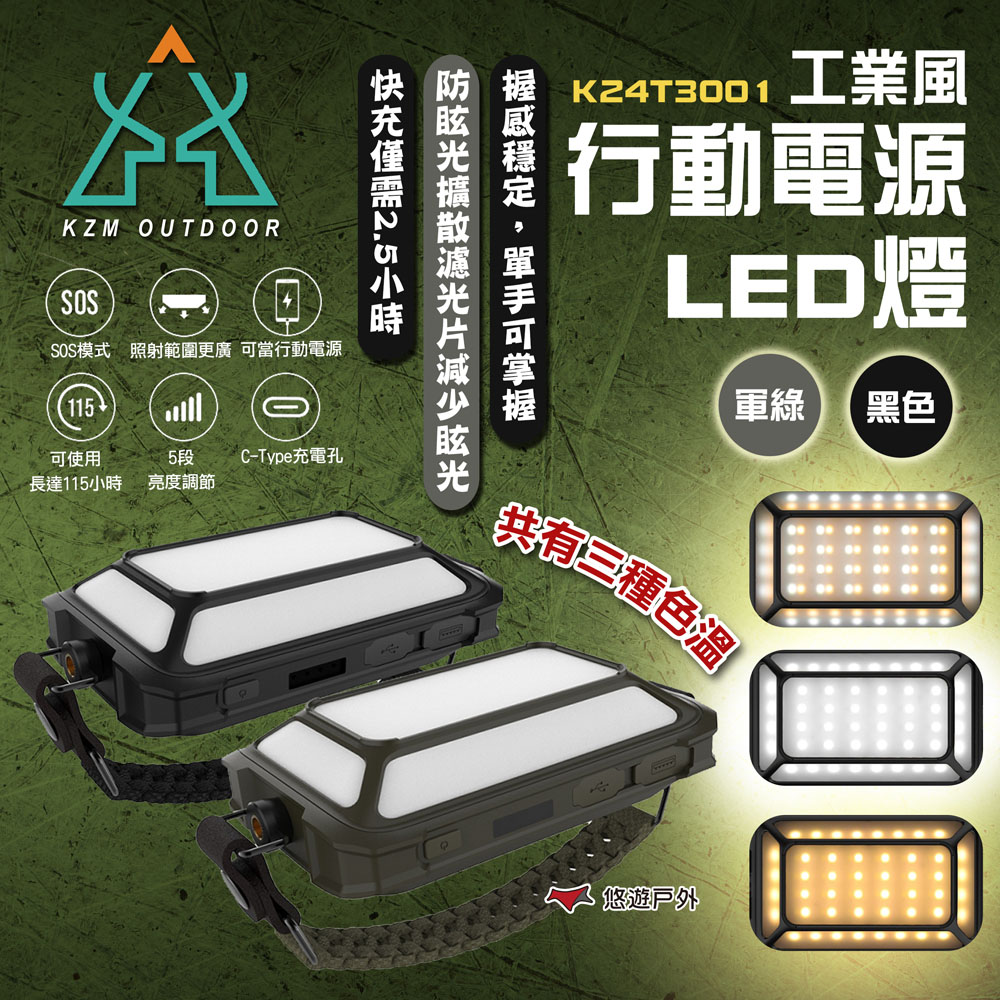 【KZM】工業風行動電源LED燈
