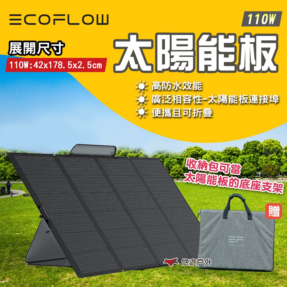 【ECOFLOW】110W 太陽能板
