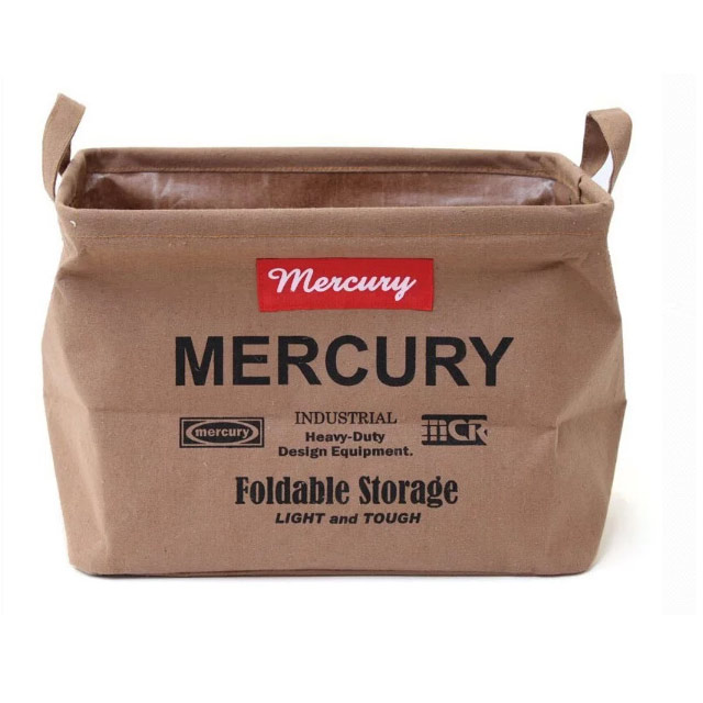 日本MERCURY 長型收納袋置物盒M - 沙色