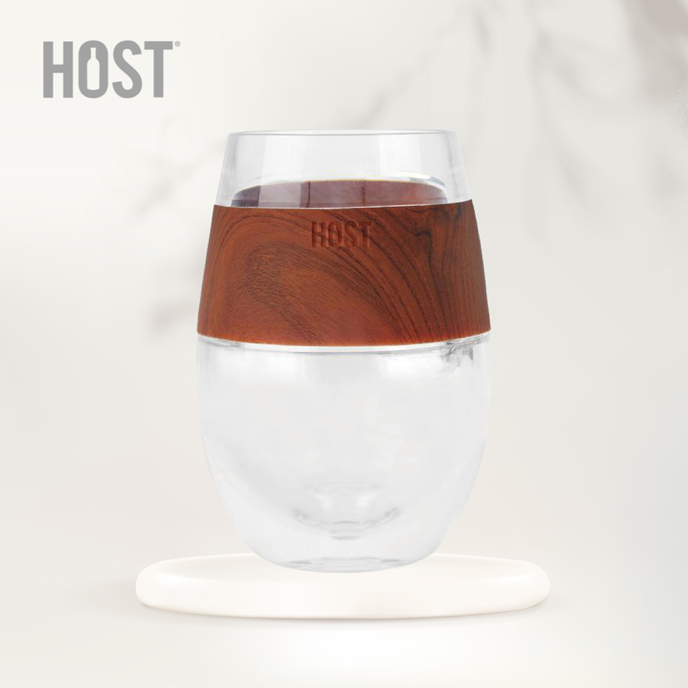 HOST美國雙層蛋型系列冷卻杯 木質紋 1044