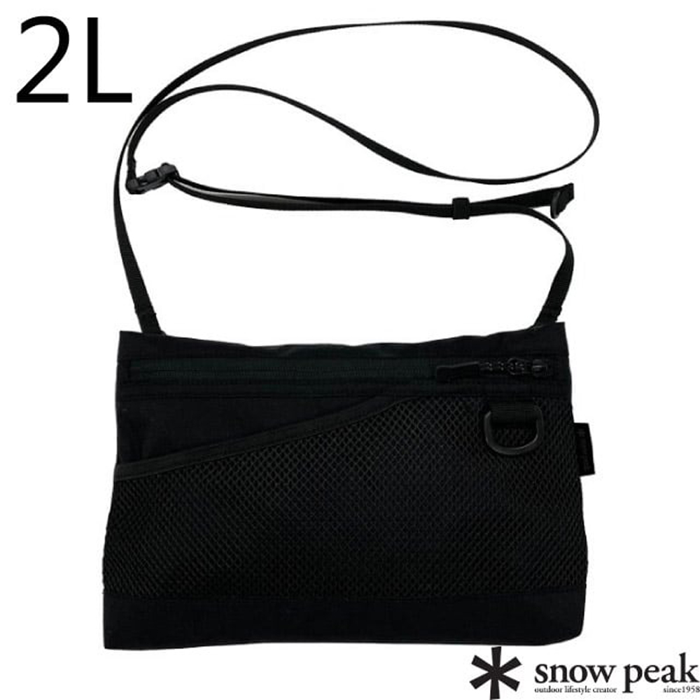 【Snow Peak】Everyday Use Sacoche 日用休閒隨身側背包2L/AC-21AU417RBK 黑色