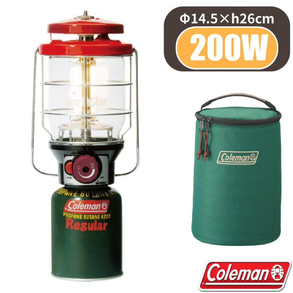 【美國Coleman】經典2500北極星瓦斯燈(200W).汽化燈.露營燈/附手提燈盒/CM-5521 紅色