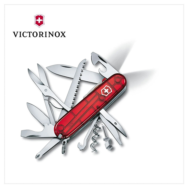 VICTORINOX 21用瑞士刀1.7915.T 91mm / 透紅