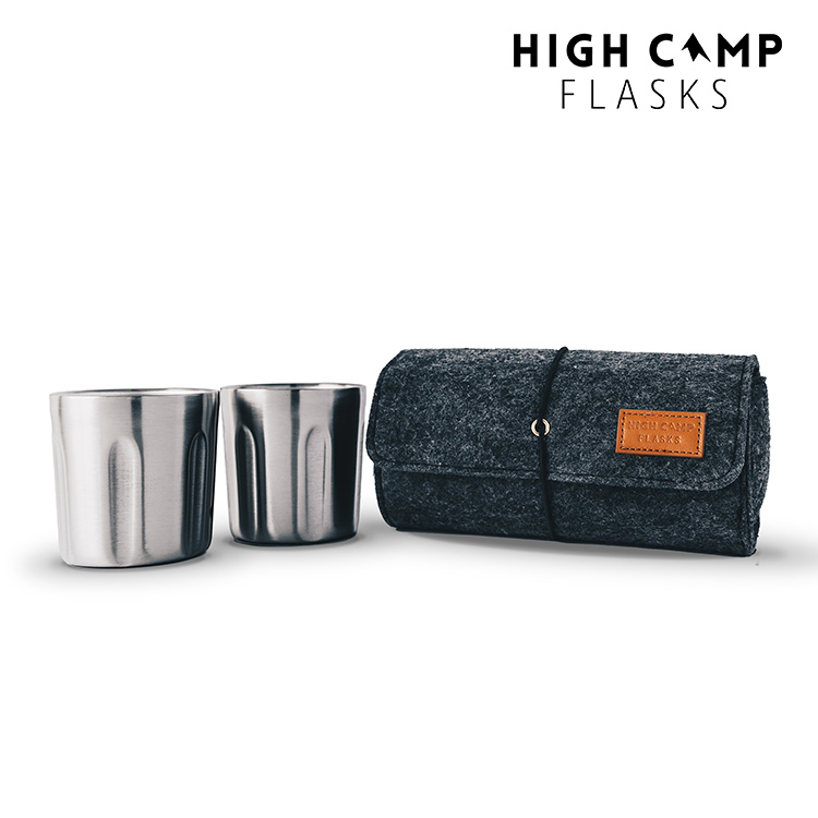 High Camp Flasks Tumbler 2入軟殼酒杯組 銀色