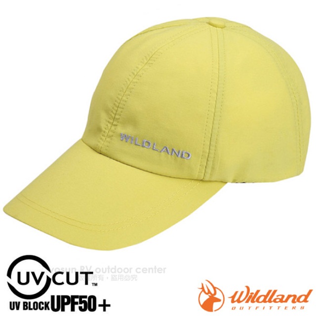 【荒野 WildLand】新款 中性抗UV透氣棒球帽.防晒遮陽帽.鴨舌帽.休閒帽/UPF50_W1013 檸檬黃