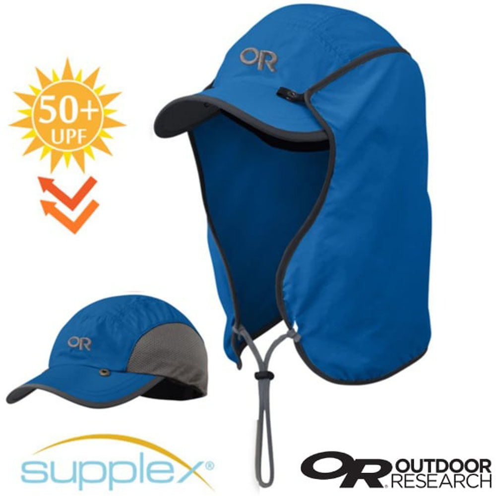 【美國 Outdoor Research】OR 抗UV防曬三用可拆透氣護頸棒球帽/243433-2027 經典藍