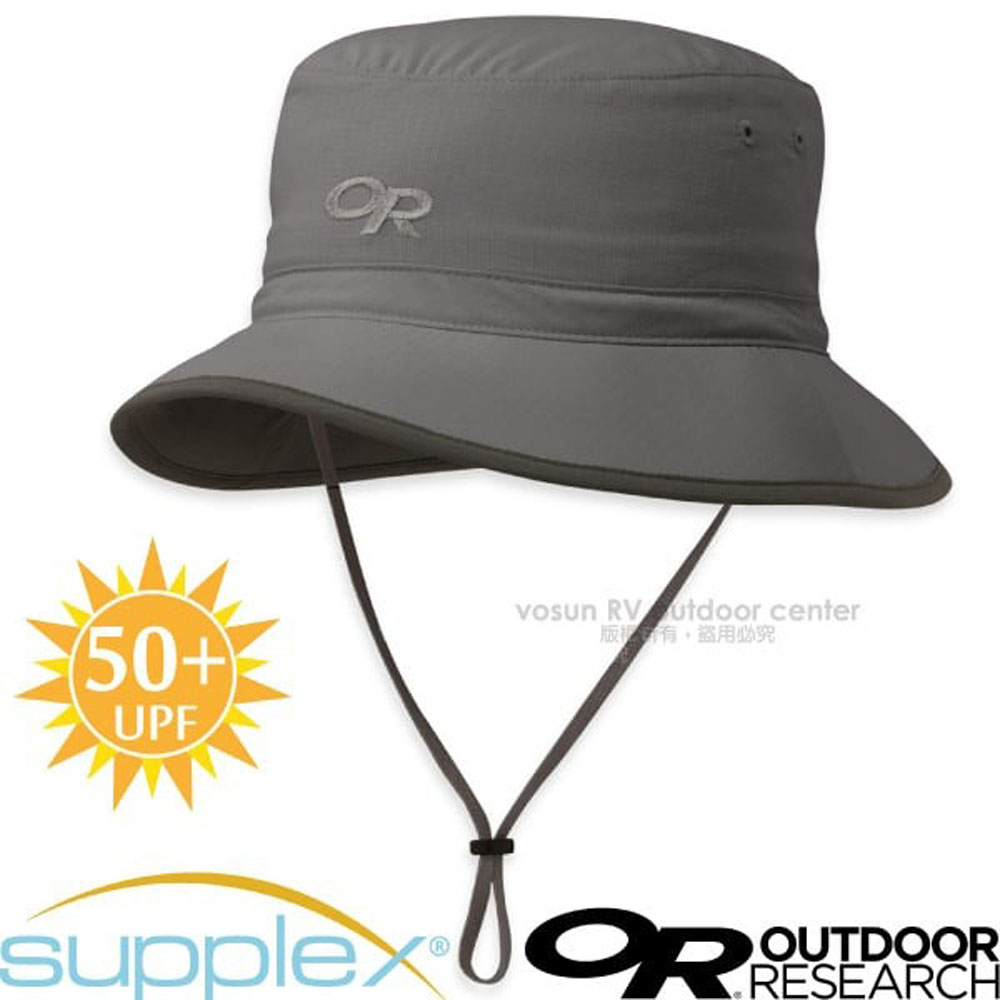 【美國 Outdoor Research】OR 超輕防曬抗UV透氣可調可收折中盤帽/243471-0008 深灰